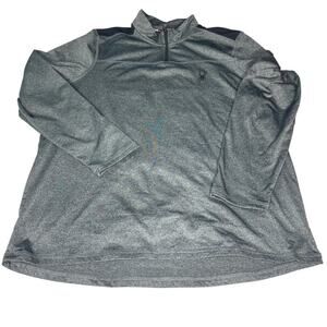 Spyder Men's sz Large Long Sleeve Pullover 1/4 Zip Dark Heathered Gray Active
